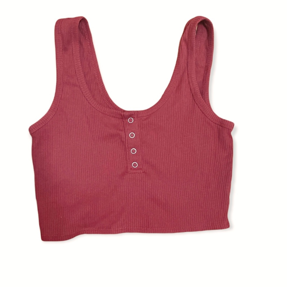 Aeropostale ribbed crop tank top